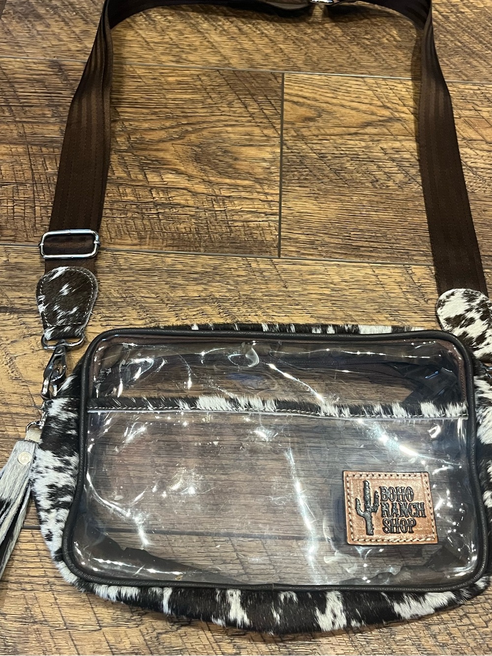 Clear Cowhide Crossbody Purse - Concert/Festival BOHO RANCH SHOP